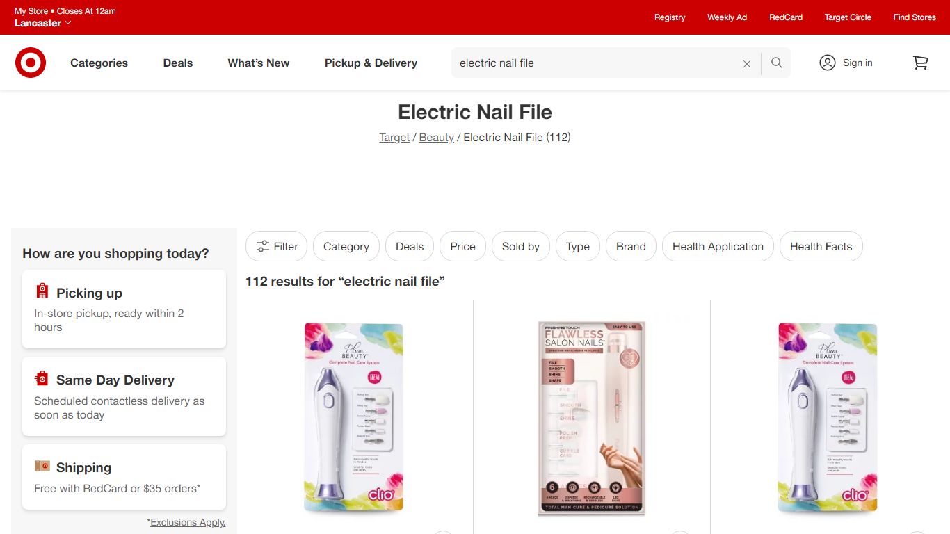 Electric Nail File : Target