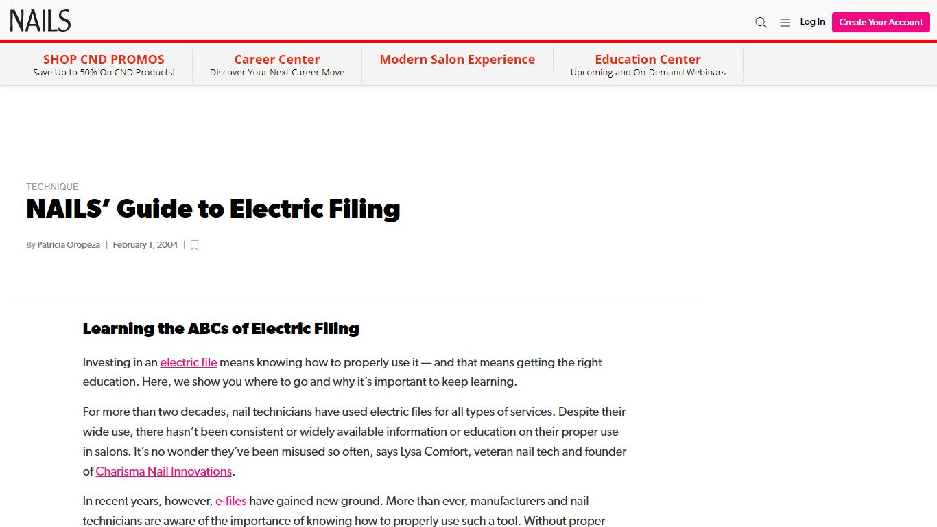 NAILS’ Guide to Electric Filing - Technique - NAILS Magazine