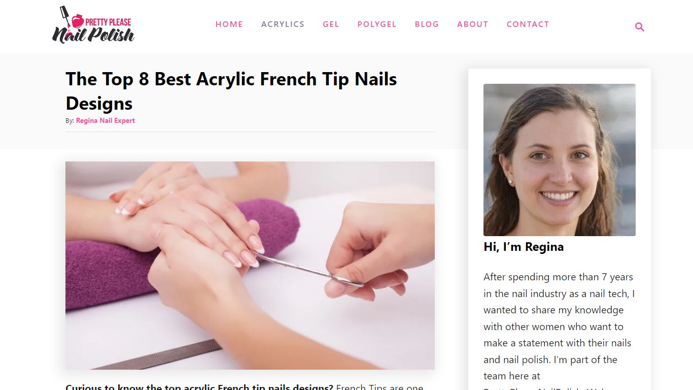 The Top 8 Best Acrylic French Tip Nails Designs - Pretty Please Nail Polish
