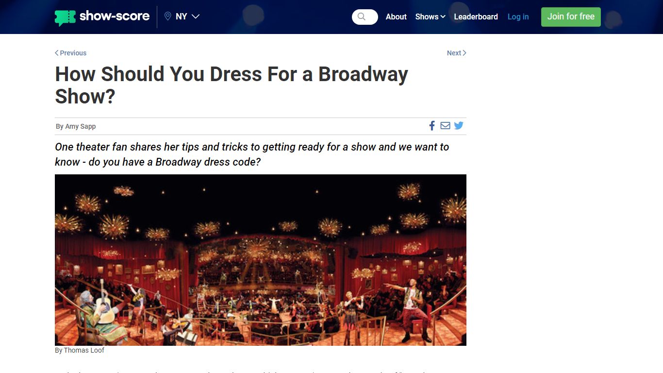 How Should You Dress For a Broadway Show? | Show Score