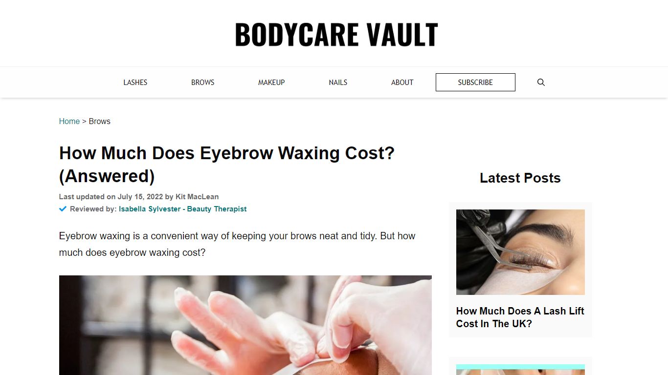 How Much Does Eyebrow Waxing Cost? (Answered) - BodyCare Vault