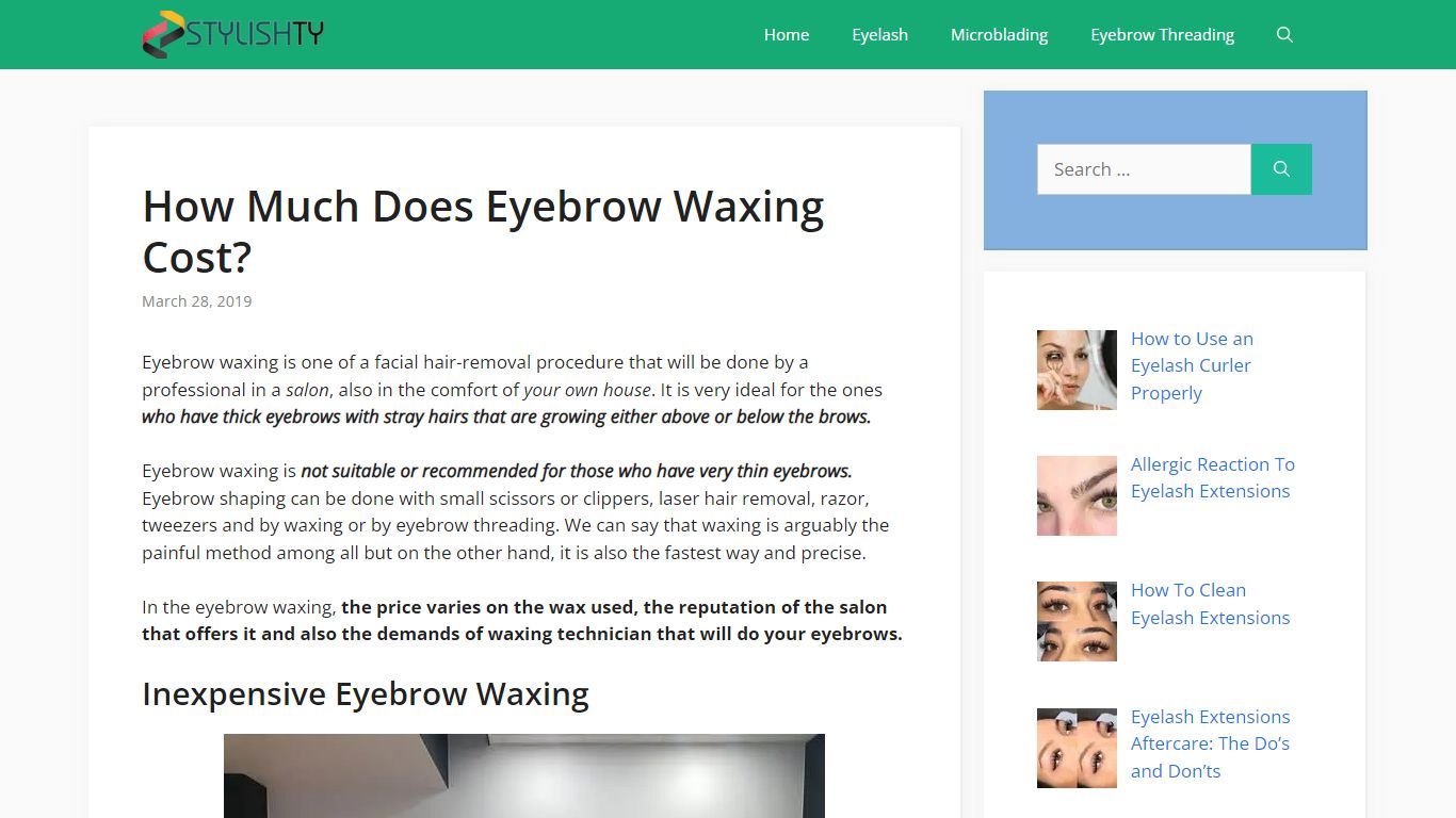 How Much Does Eyebrow Waxing Cost? | StylishTy
