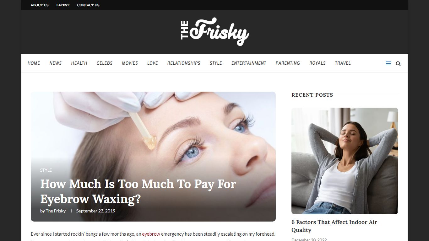 How Much Is Too Much To Pay For Eyebrow Waxing? - The Frisky