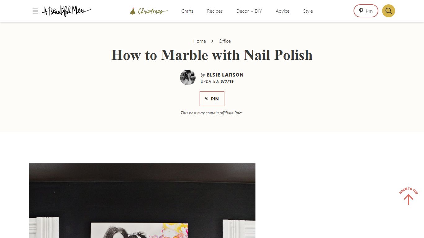 How to Marble with Nail Polish - A Beautiful Mess