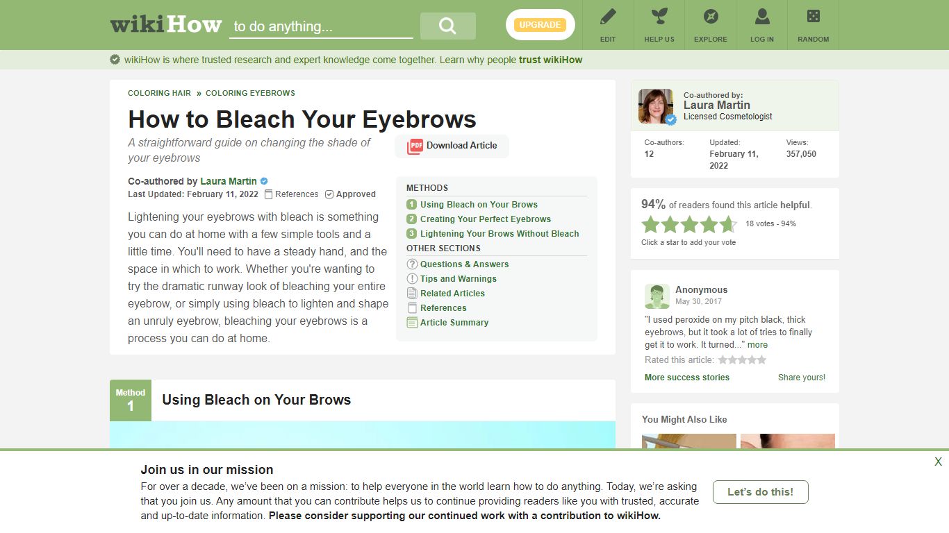 3 Ways to Bleach Your Eyebrows - wikiHow