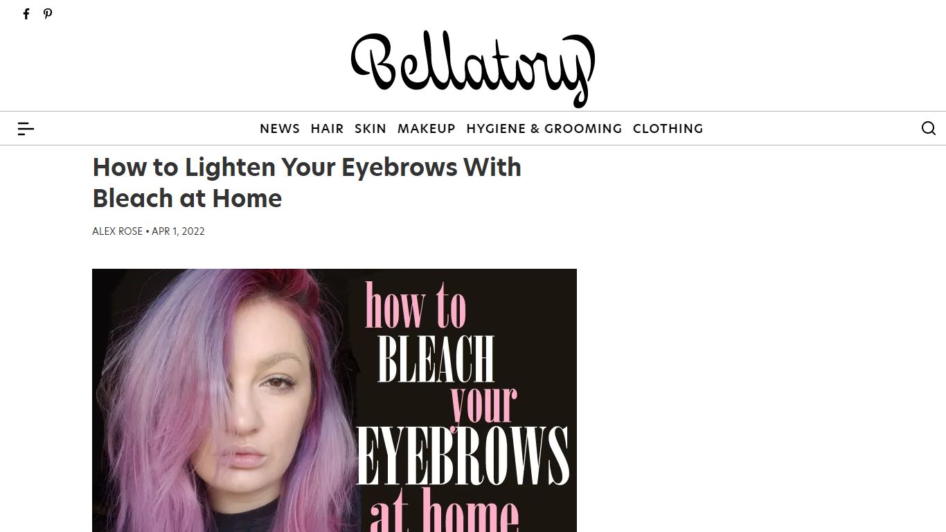 How to Lighten Your Eyebrows With Bleach at Home - Bellatory