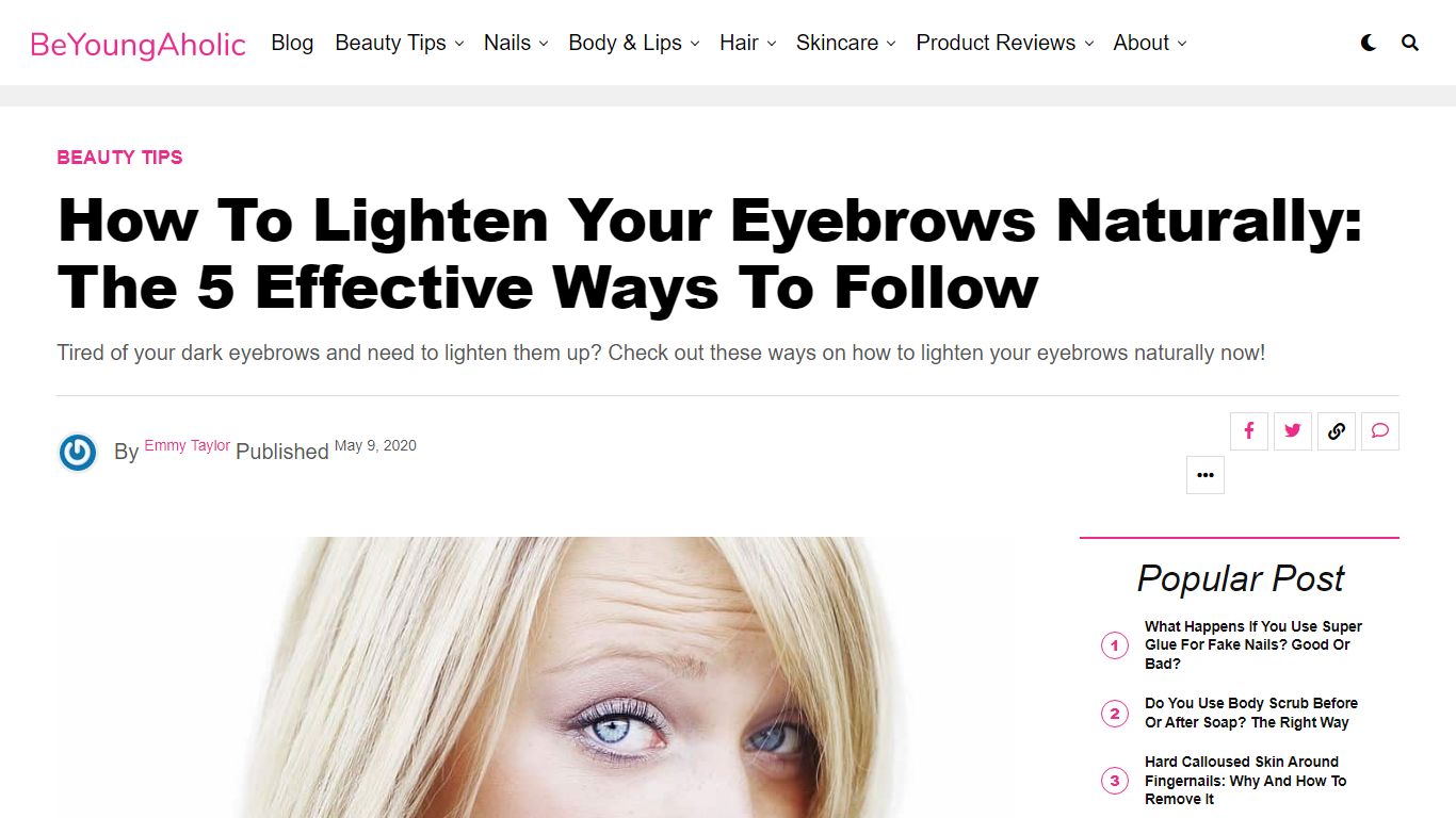 How to Lighten Your Eyebrows Naturally: The 5 Effective Ways to Follow