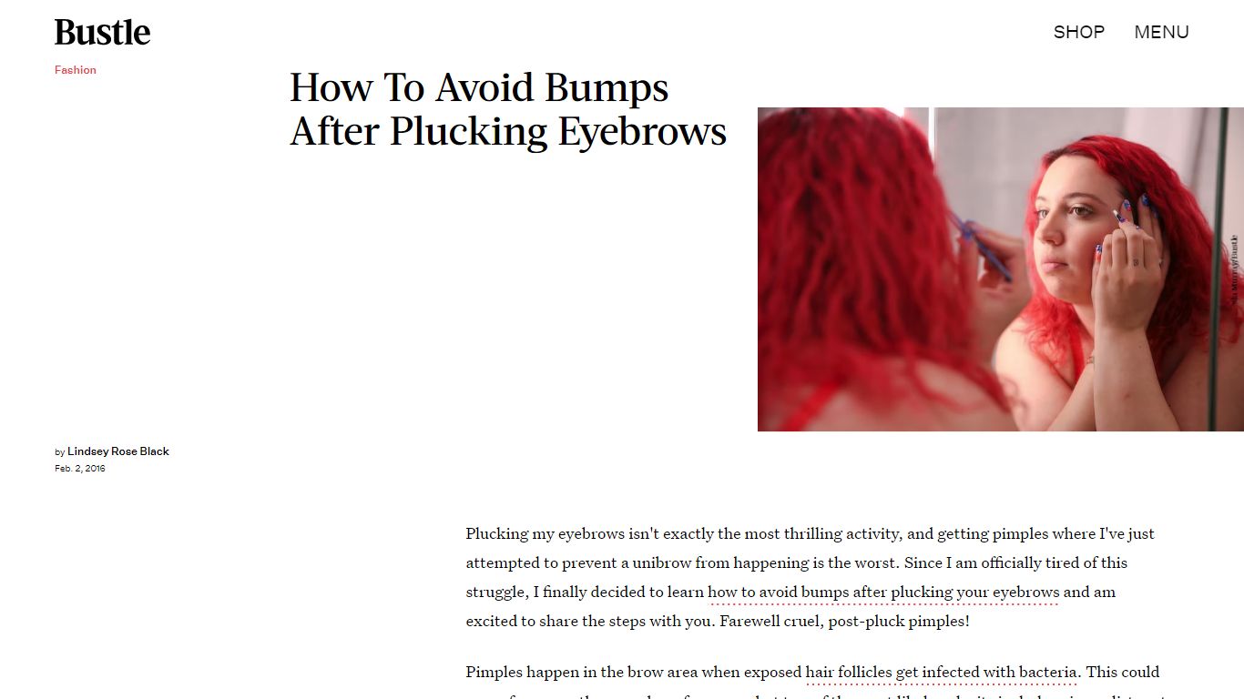 How To Avoid Bumps After Plucking Eyebrows - Bustle