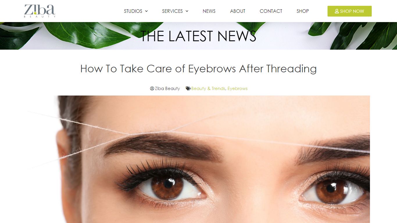 Eyebrow Threading Aftercare | Tips for Care After Threading - Ziba Beauty