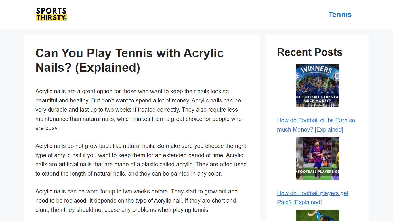 Can You Play Tennis with Acrylic Nails? (Explained)