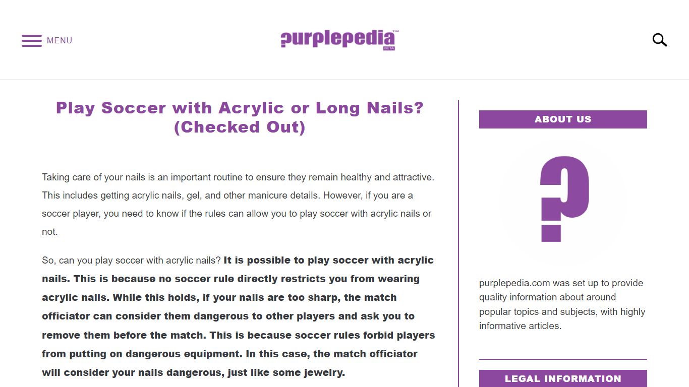 Play Soccer with Acrylic or Long Nails? (Checked Out) | Sports