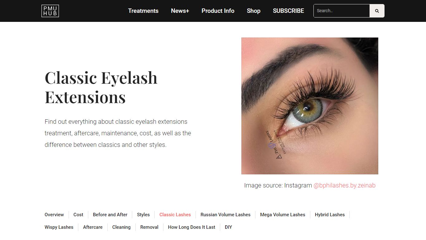 Classic Lash Extension Mapping Beauty Tips 