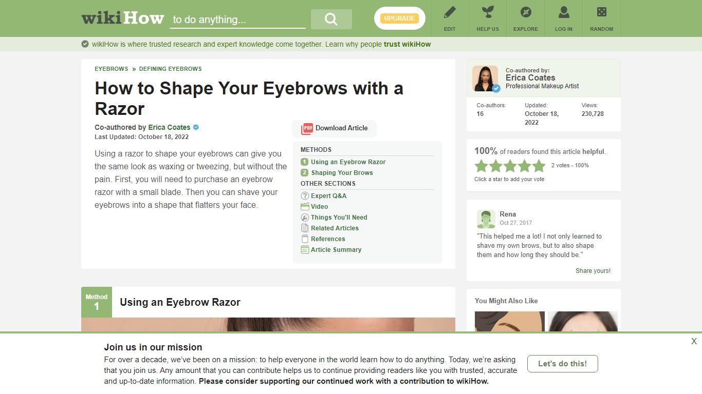 How to Shape Your Eyebrows with a Razor: 14 Steps (with Pictures) - wikiHow