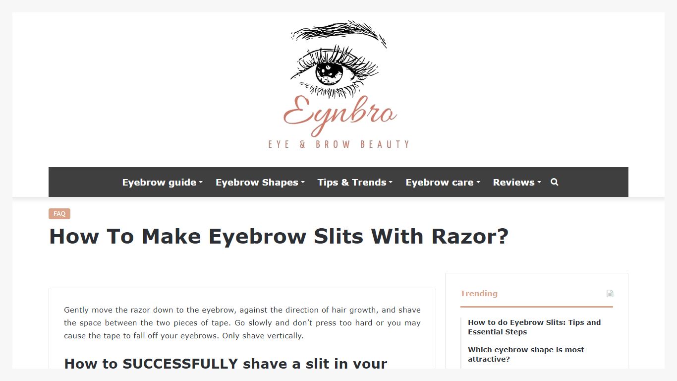 How to make eyebrow slits with razor? (solved) - 2022