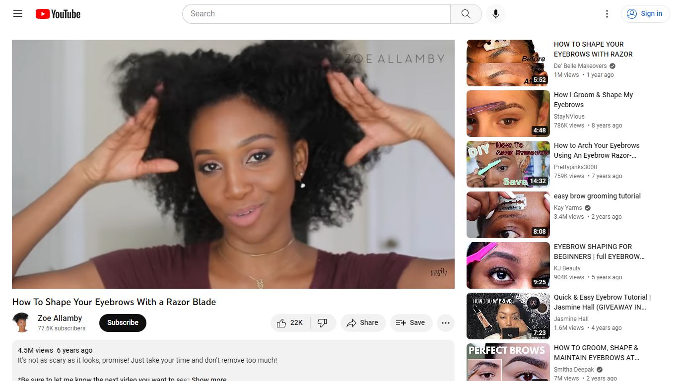 How To Shape Your Eyebrows With a Razor Blade - YouTube