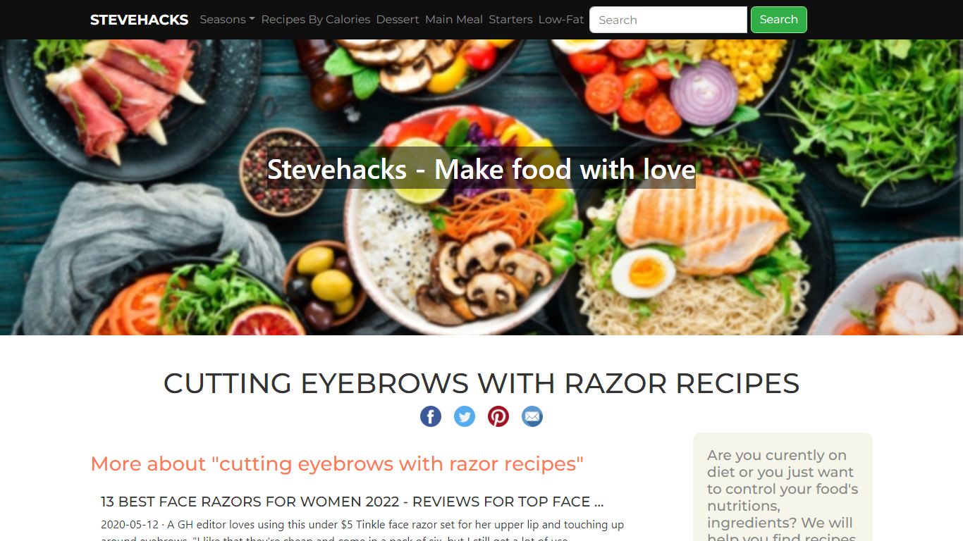 CUTTING EYEBROWS WITH RAZOR RECIPES All You Need is Food - Stevehacks