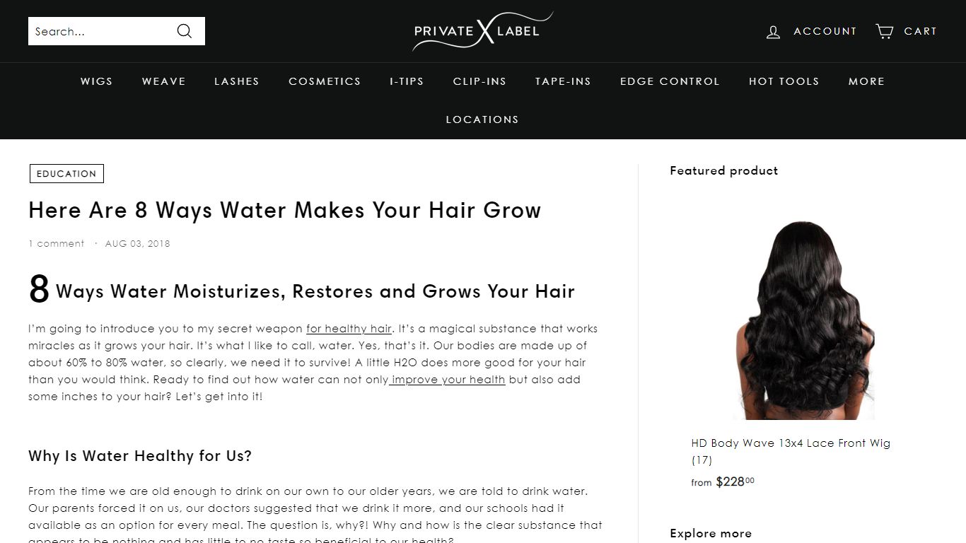 Here Are 8 Ways Water Makes Your Hair Grow - Private Label