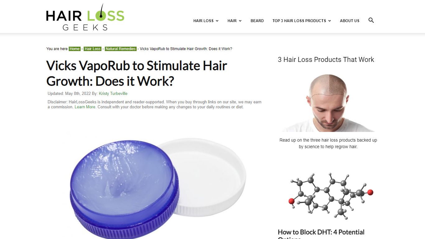 Vicks VapoRub to Stimulate Hair Growth: Does it Work?
