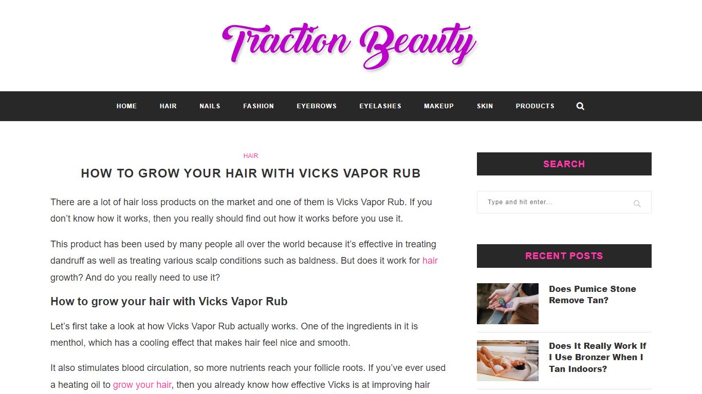 How To Grow Your Hair With Vicks Vapor Rub - Tractionbeauty