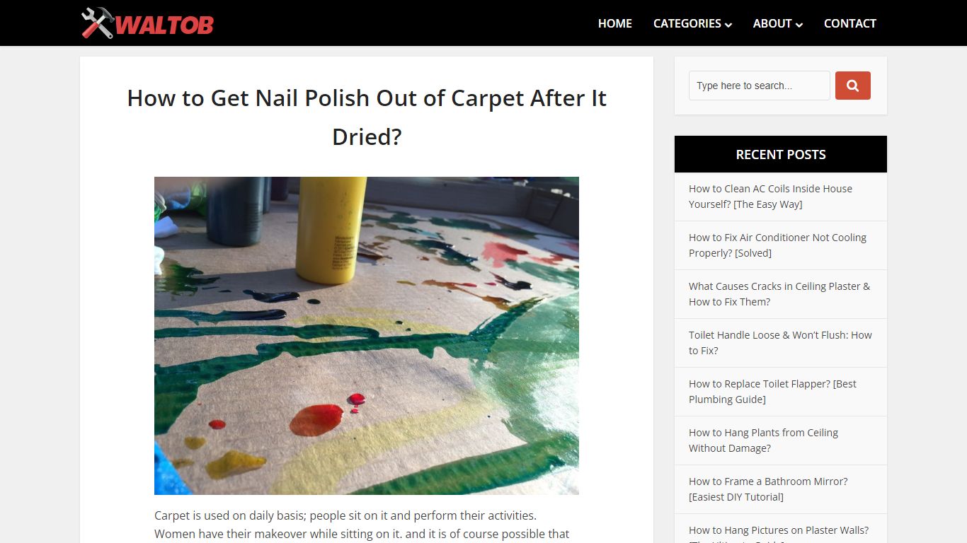 How to Get Nail Polish Out of Carpet After It Dried? - Waltob