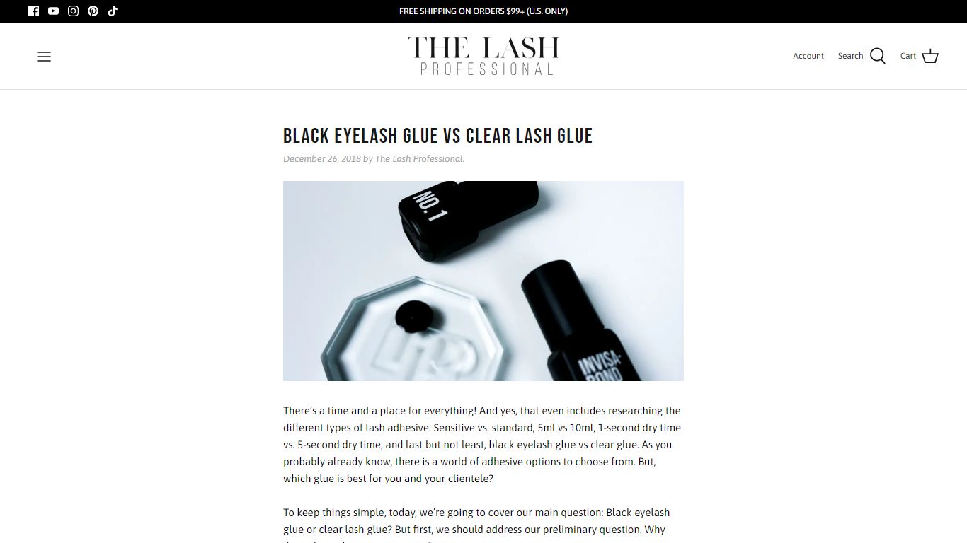 Black Eyelash Glue vs Clear Lash Glue - The Lash Professional
