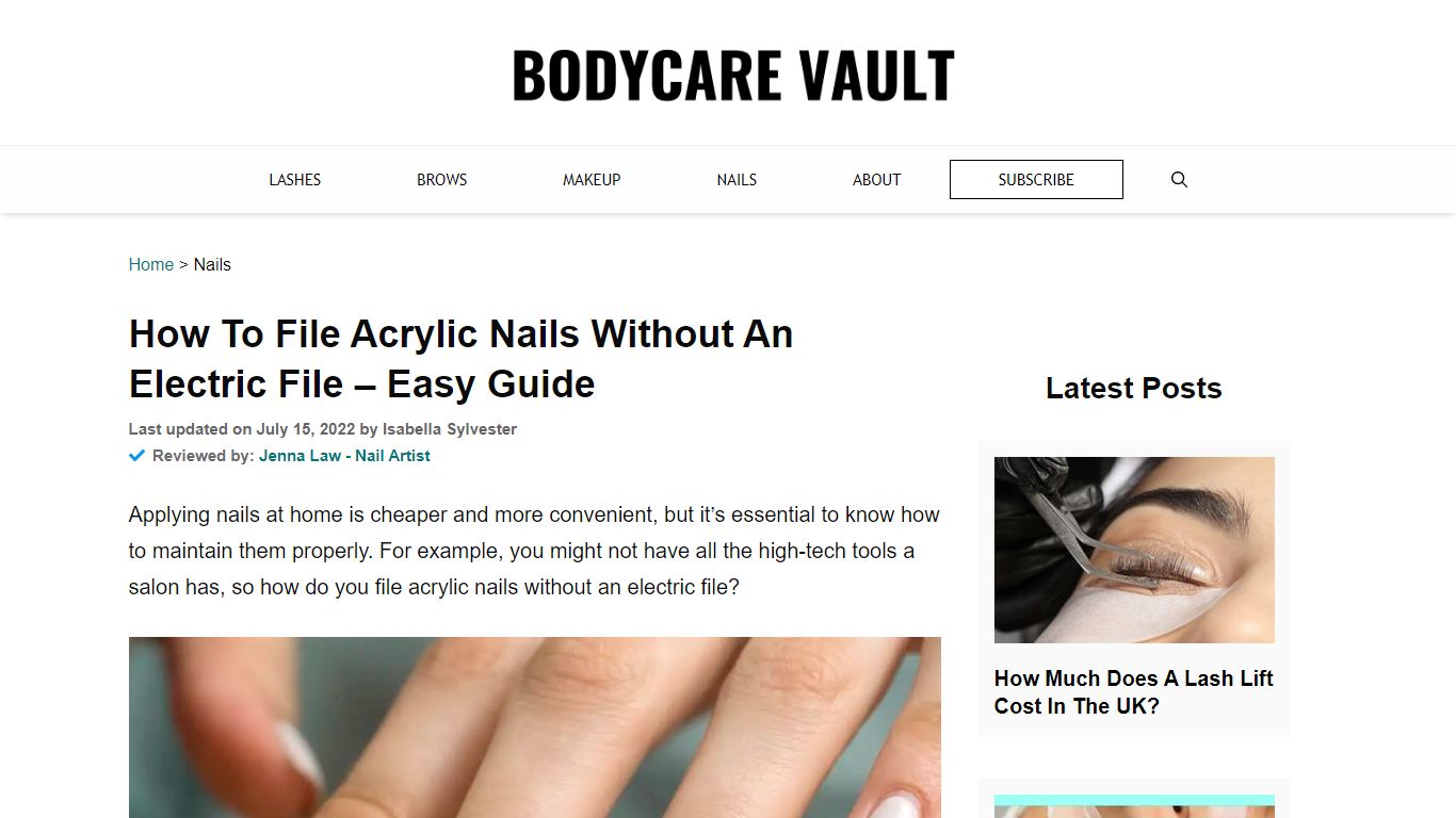 How To File Acrylic Nails Without An Electric File - Easy Guide