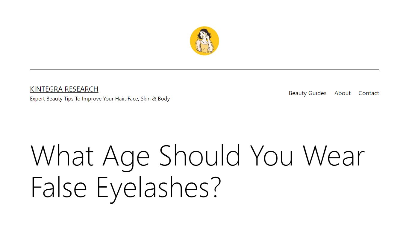 What Age Should You Wear False Eyelashes? — Kintegra Research