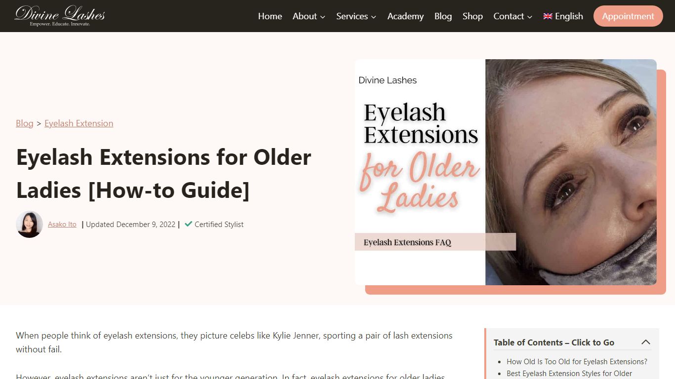 Eyelash Extensions for Older Ladies [How-to Guide] - Divine Lashes