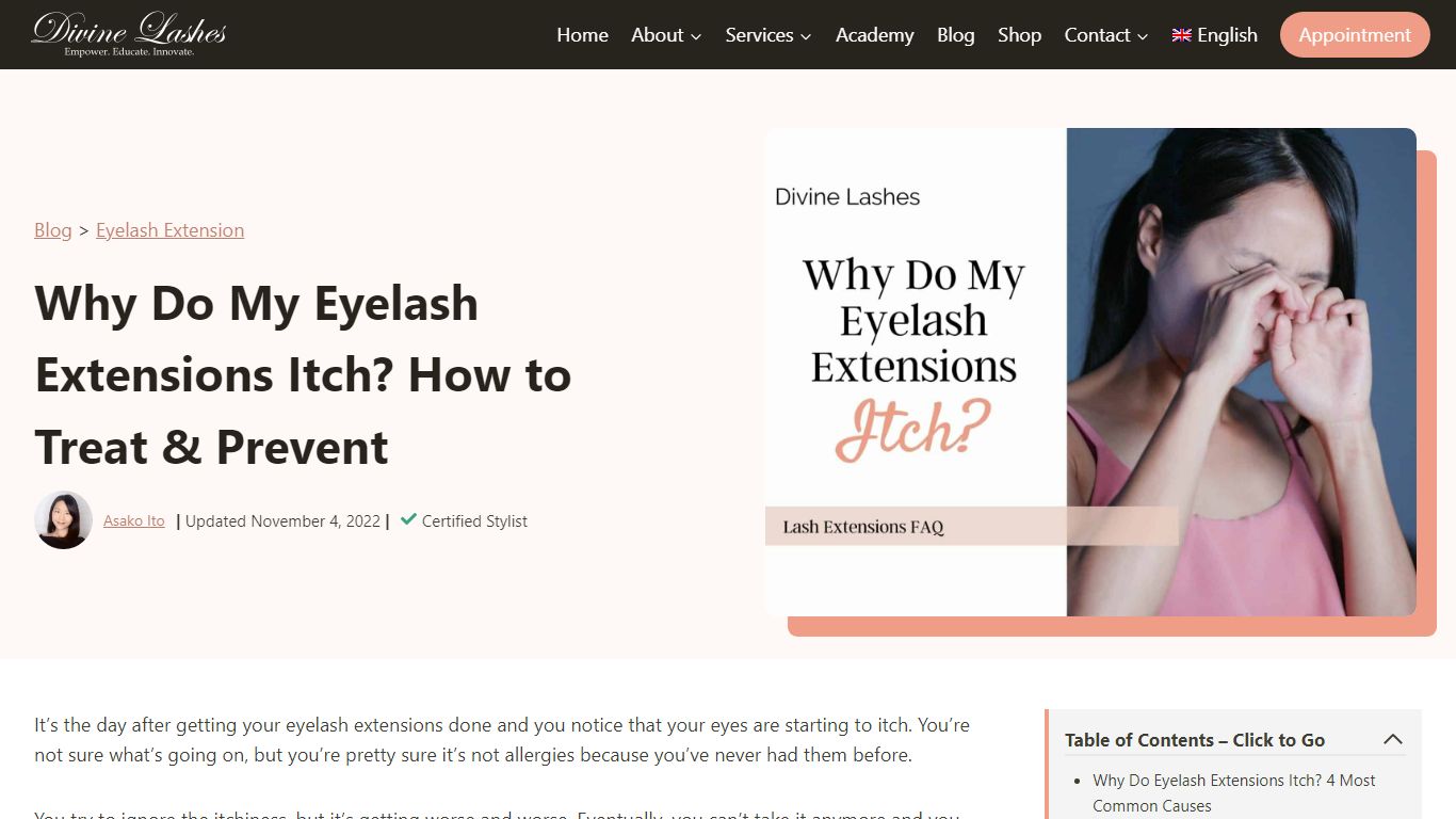 Why Do My Eyelash Extensions Itch? How to Treat & Prevent - Divine Lashes