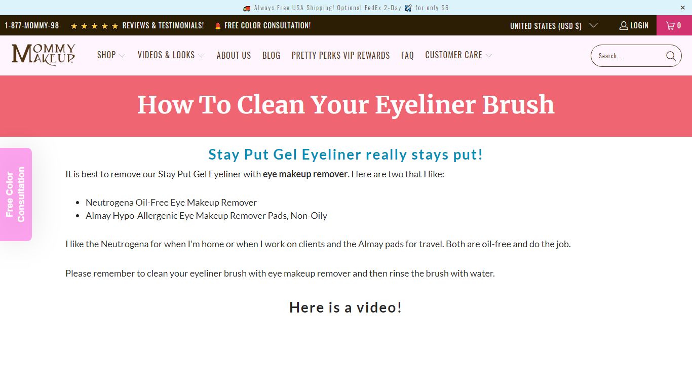How To Clean Your Eyeliner Brush - Mommy Makeup