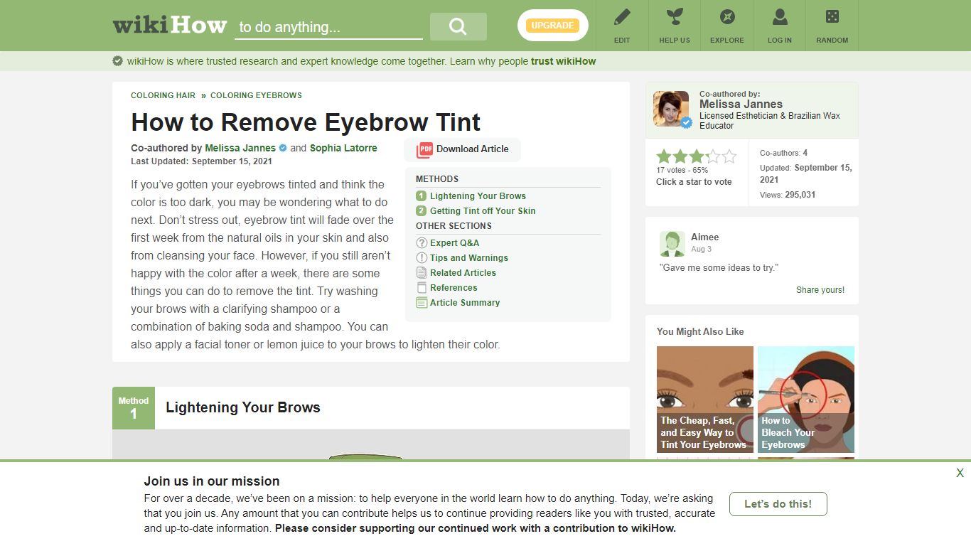 How to Remove Eyebrow Tint: 12 Steps (with Pictures) - wikiHow