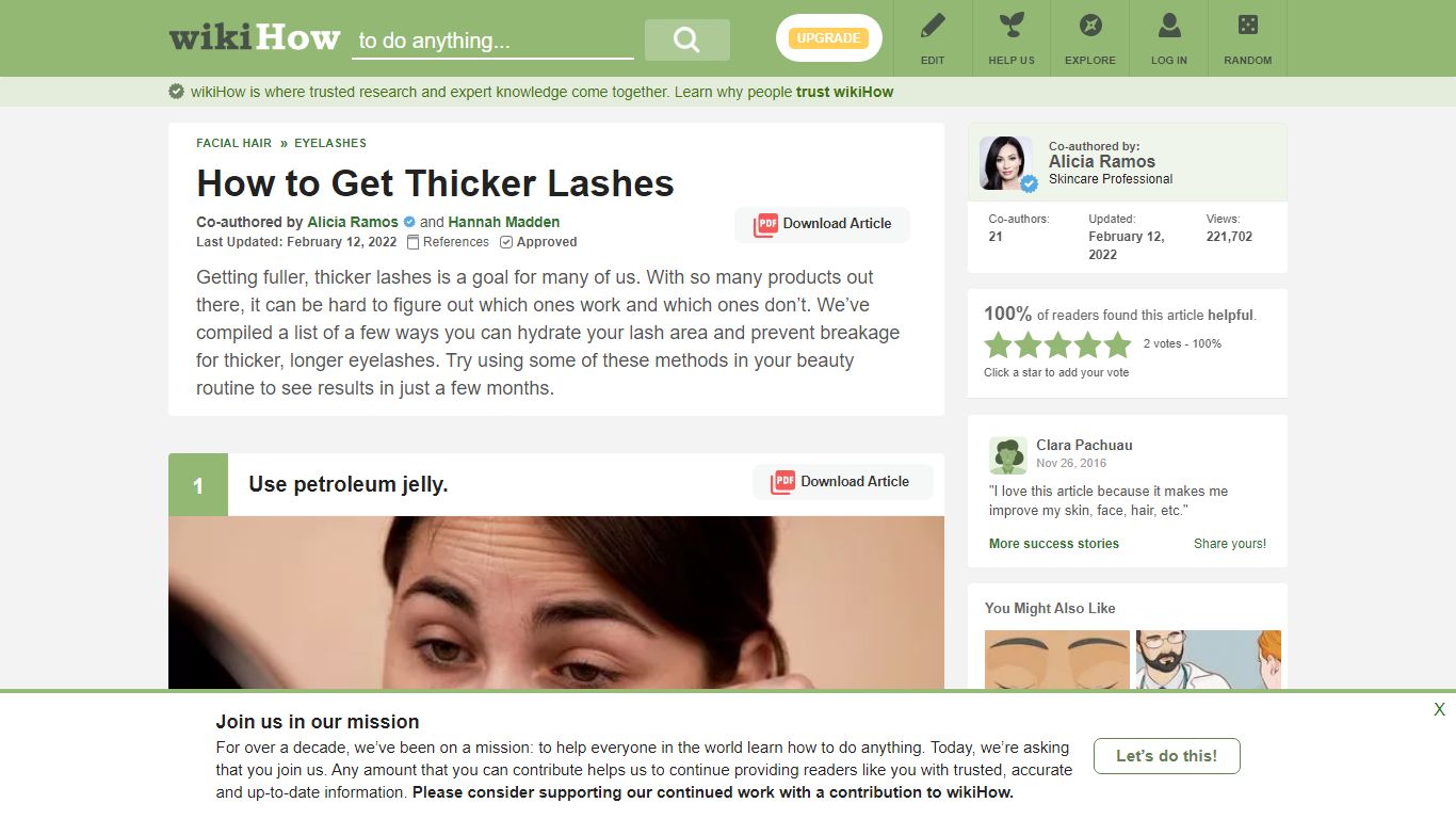 10 Ways to Get Thicker Lashes - wikiHow