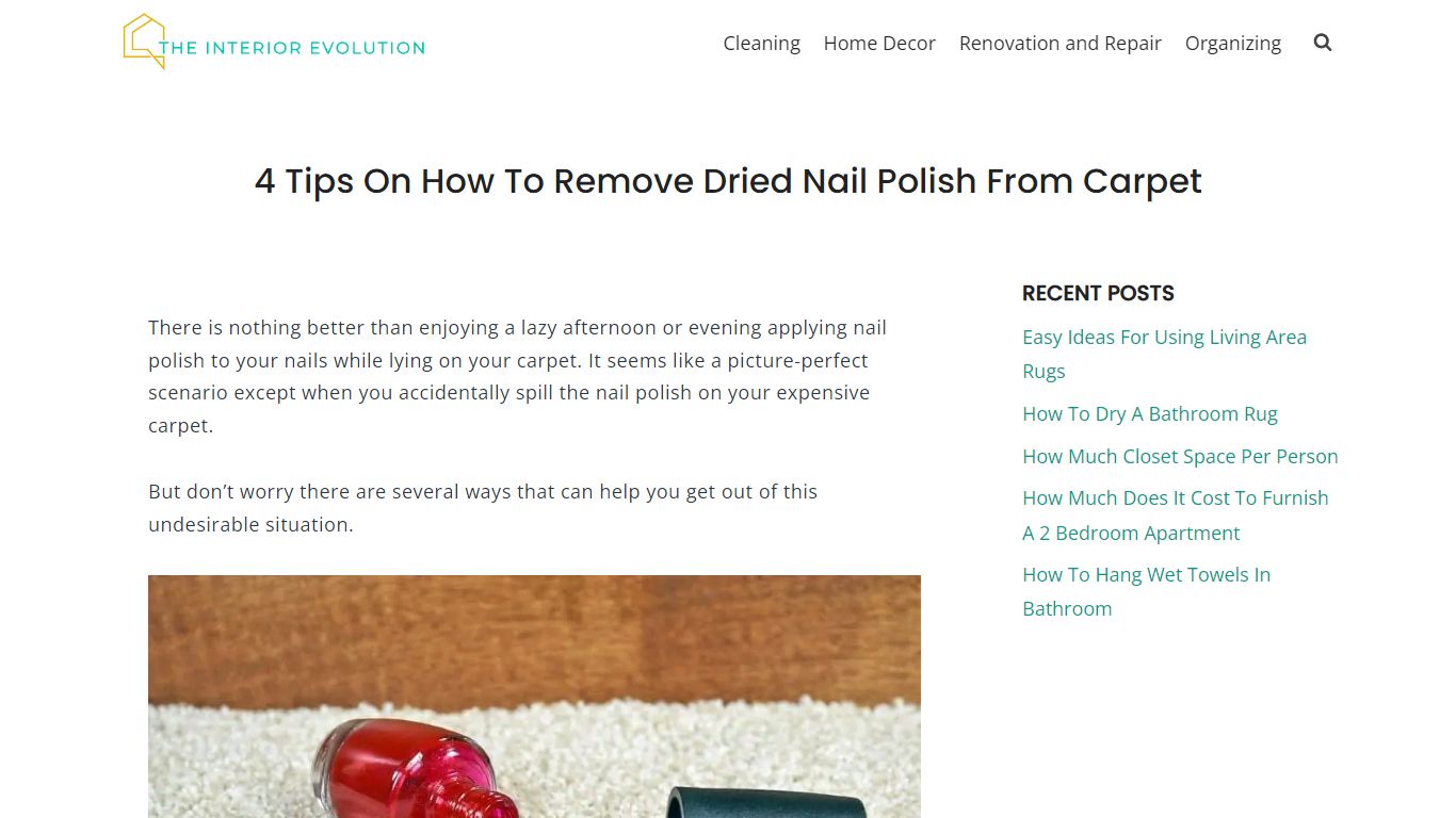 4 Tips on How to Remove Dried Nail Polish from Carpet