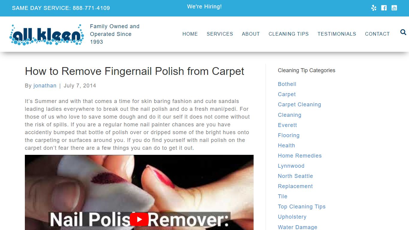 How to Remove Fingernail Polish from Carpet