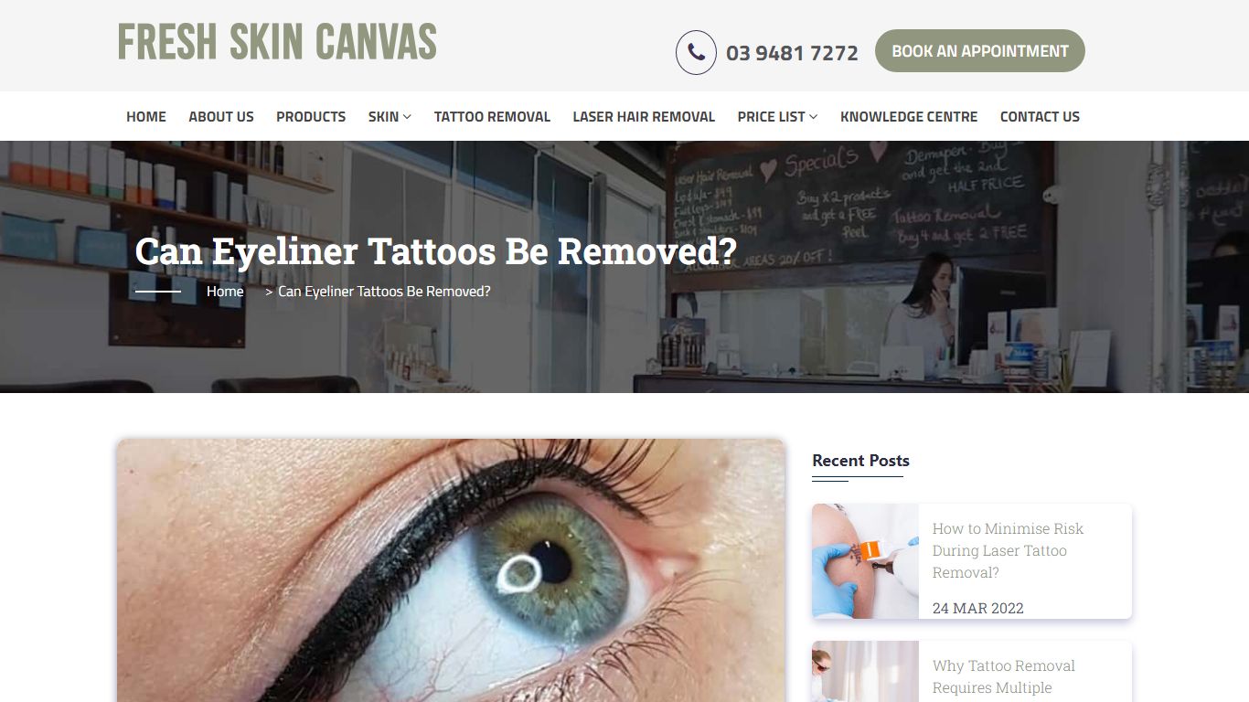 Can Eyeliner Tattoos Be Removed? | Fresh Skin Canvas