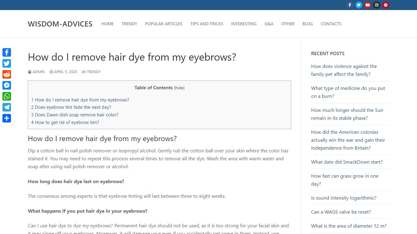 How do I remove hair dye from my eyebrows? – Wisdom-Advices