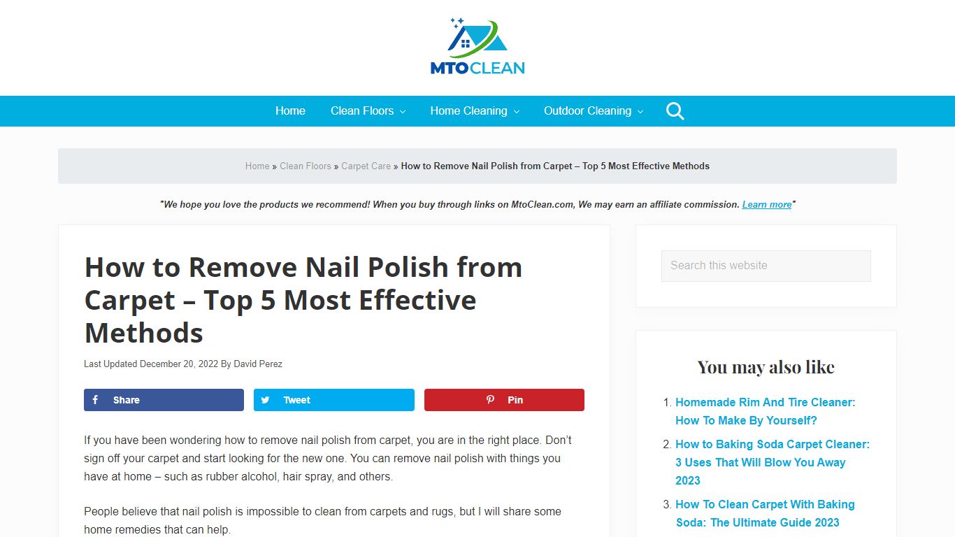 How to Remove Nail Polish from Carpet - Effective Methods 2022 - Mtoclean