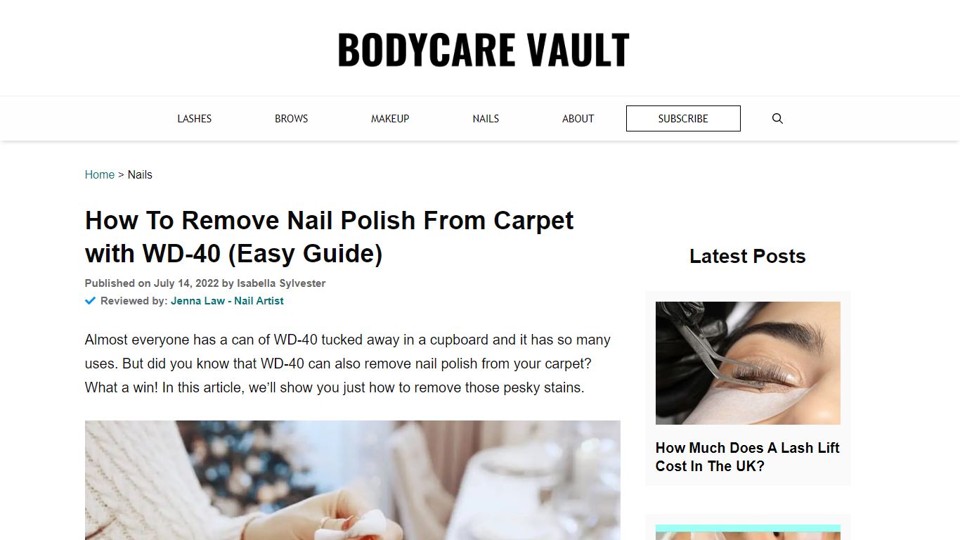 How To Remove Nail Polish From Carpet with WD-40 (Easy Guide)