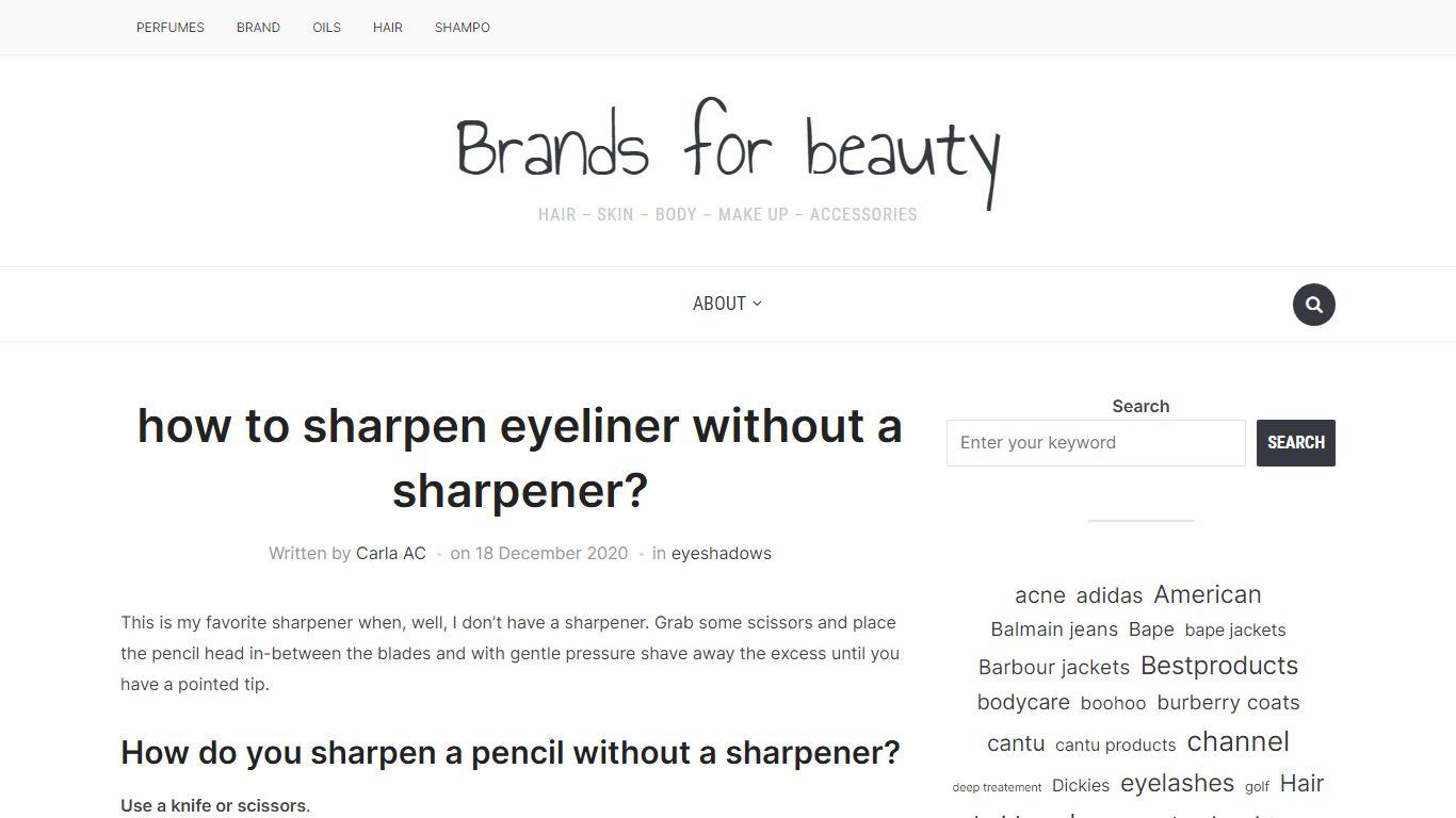how to sharpen eyeliner without a sharpener? - Brands for beauty