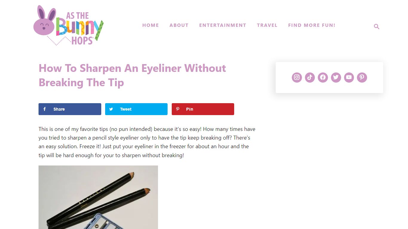 How To Sharpen An Eyeliner Without Breaking The Tip