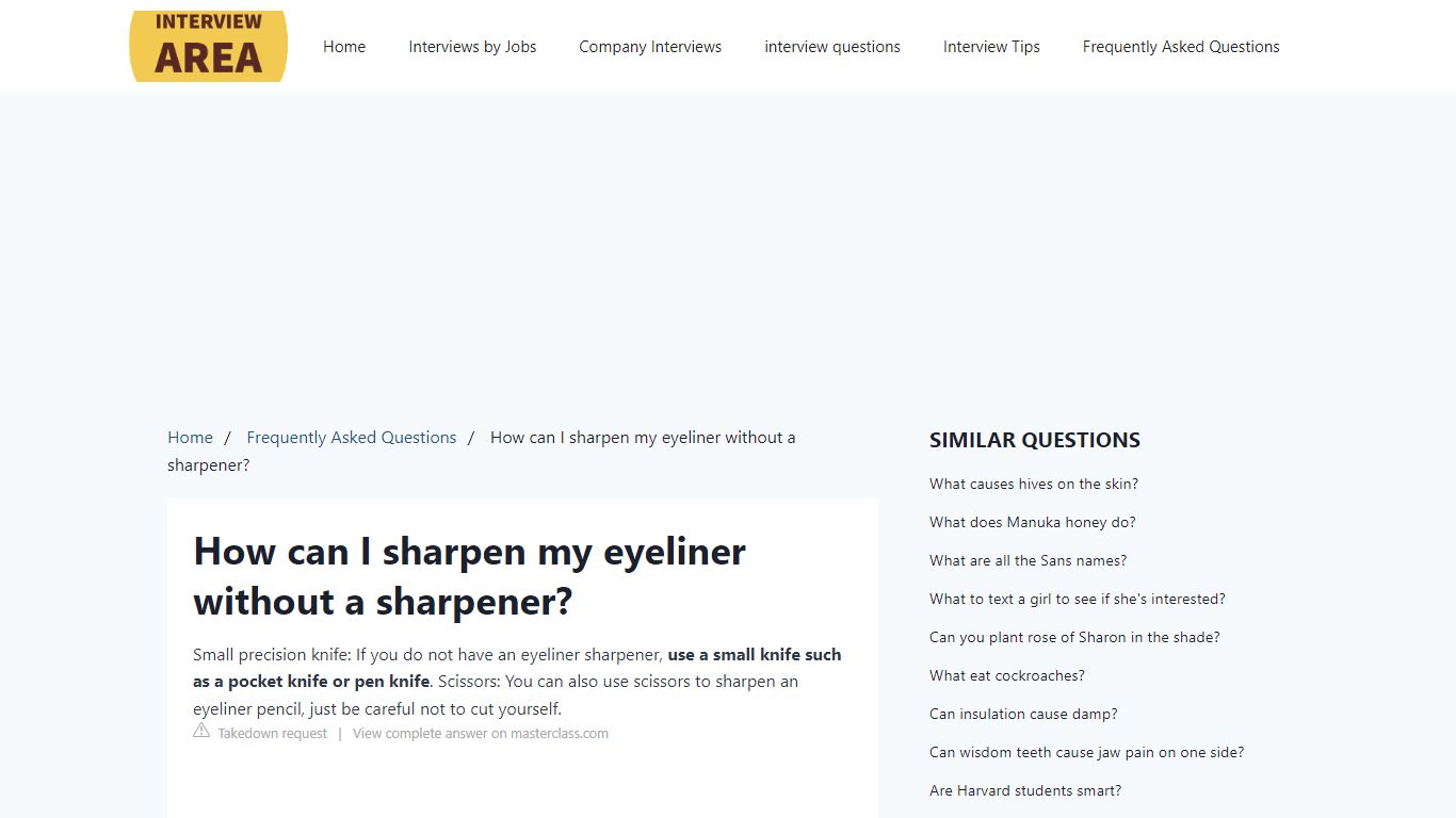 How can I sharpen my eyeliner without a sharpener?