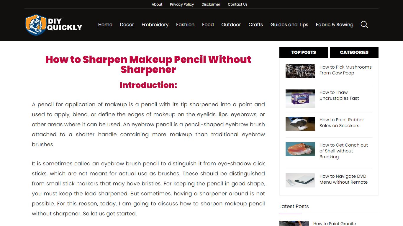How to Sharpen Makeup Pencil Without Sharpener