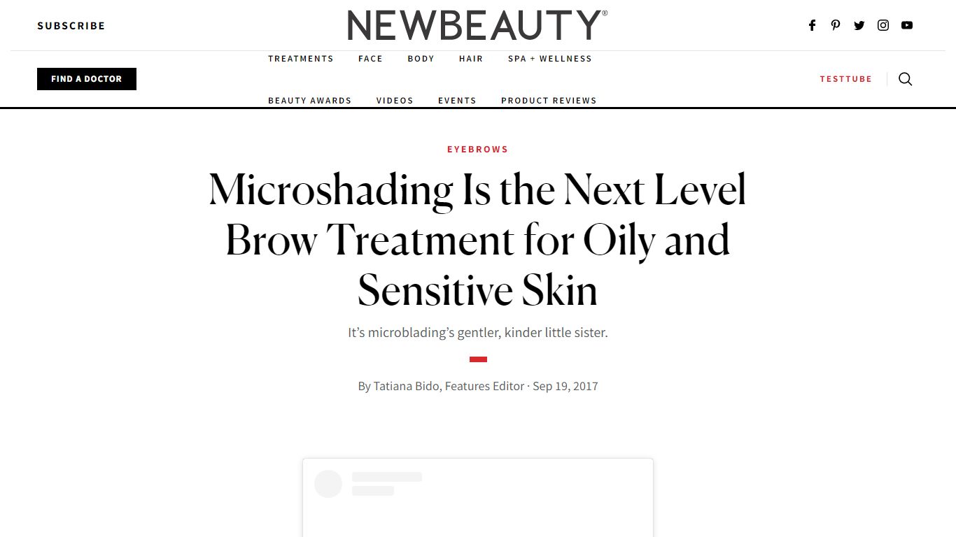 Microshading Is the Next Level Brow Treatment for Oily and Sensitive Skin