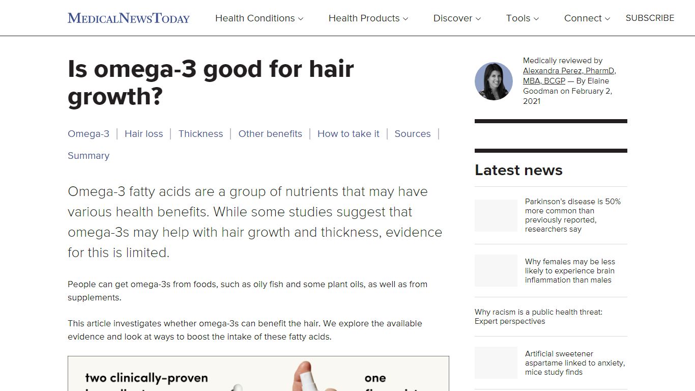 Omega-3 for hair: Is it good for growth or thickness? - Medical News Today