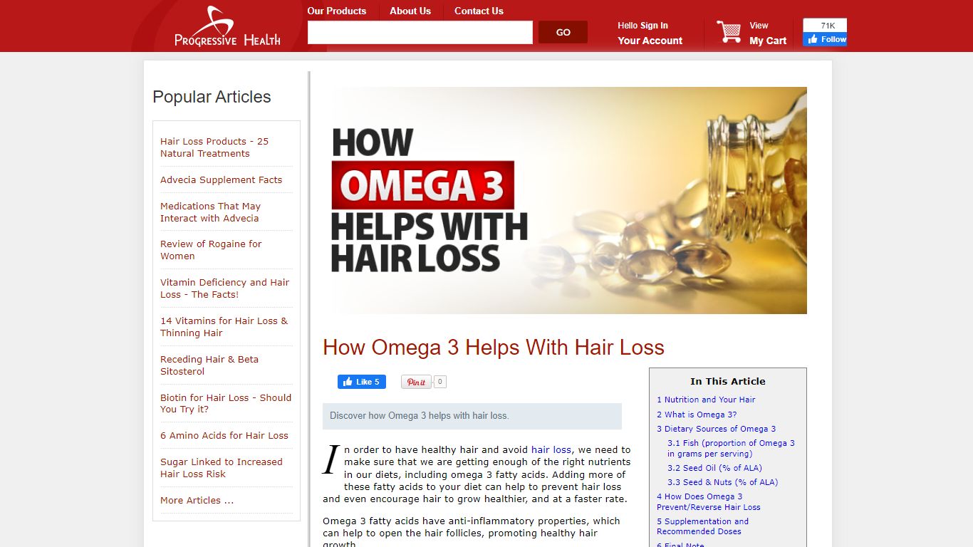 Does Omega 3 Help Hair Loss? - ProgressiveHealth.com