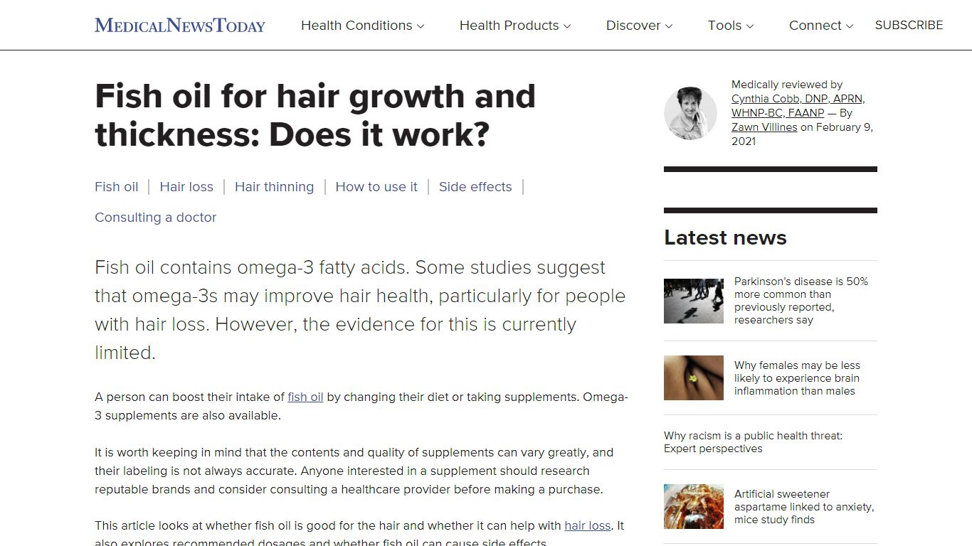 Fish oil for hair growth and thickness: Does it work? - Medical News Today