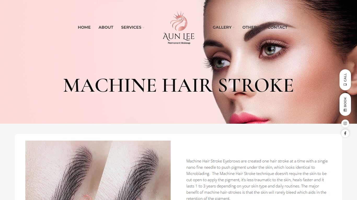 Machine Hair Stroke - Aun Lee Permanent Makeup