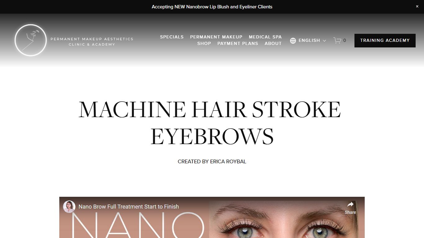 MACHINE HAIR STROKE EYEBROWS - Permanent Makeup Aesthetics Clinic & Academy