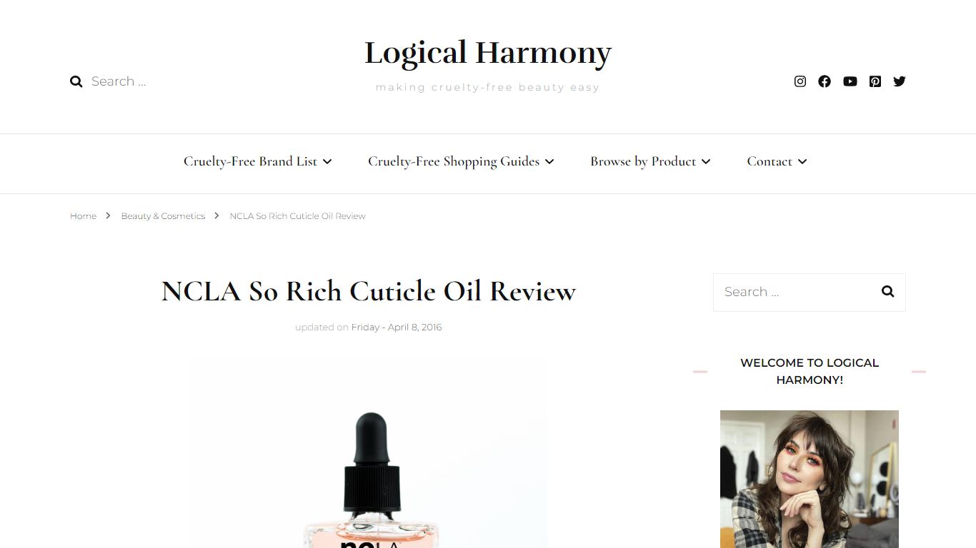 NCLA So Rich Cuticle Oil Review - Logical Harmony