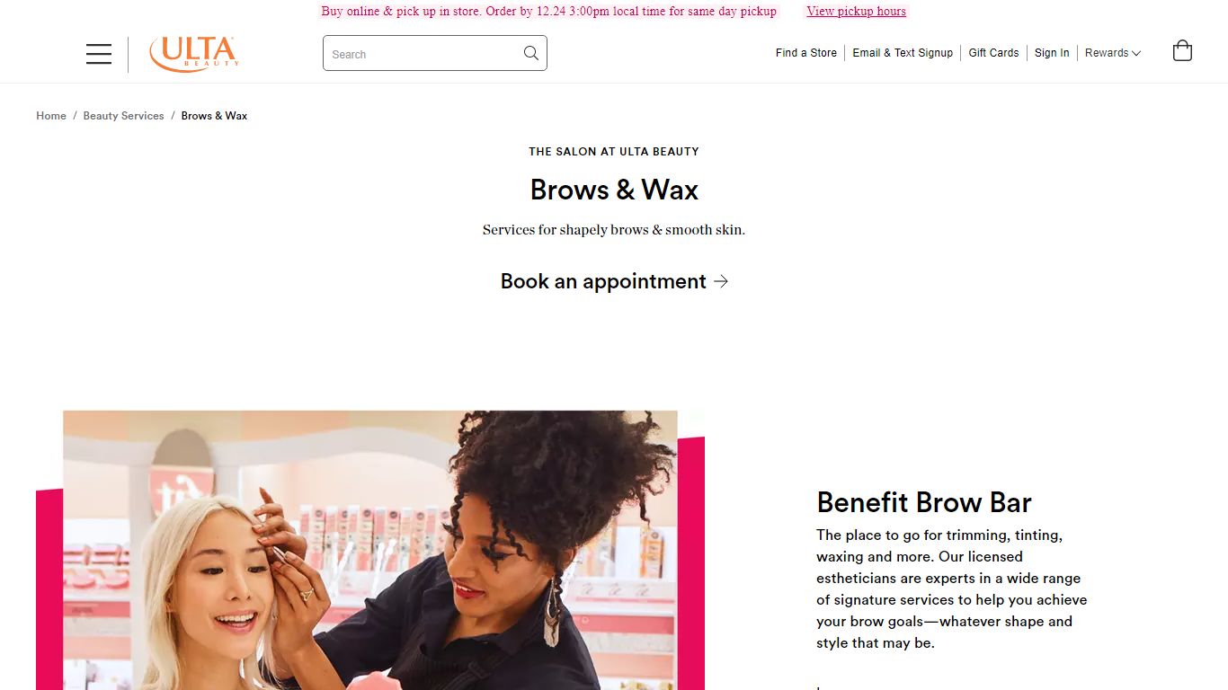 Brows & Wax Services | The Salon At Ulta Beauty